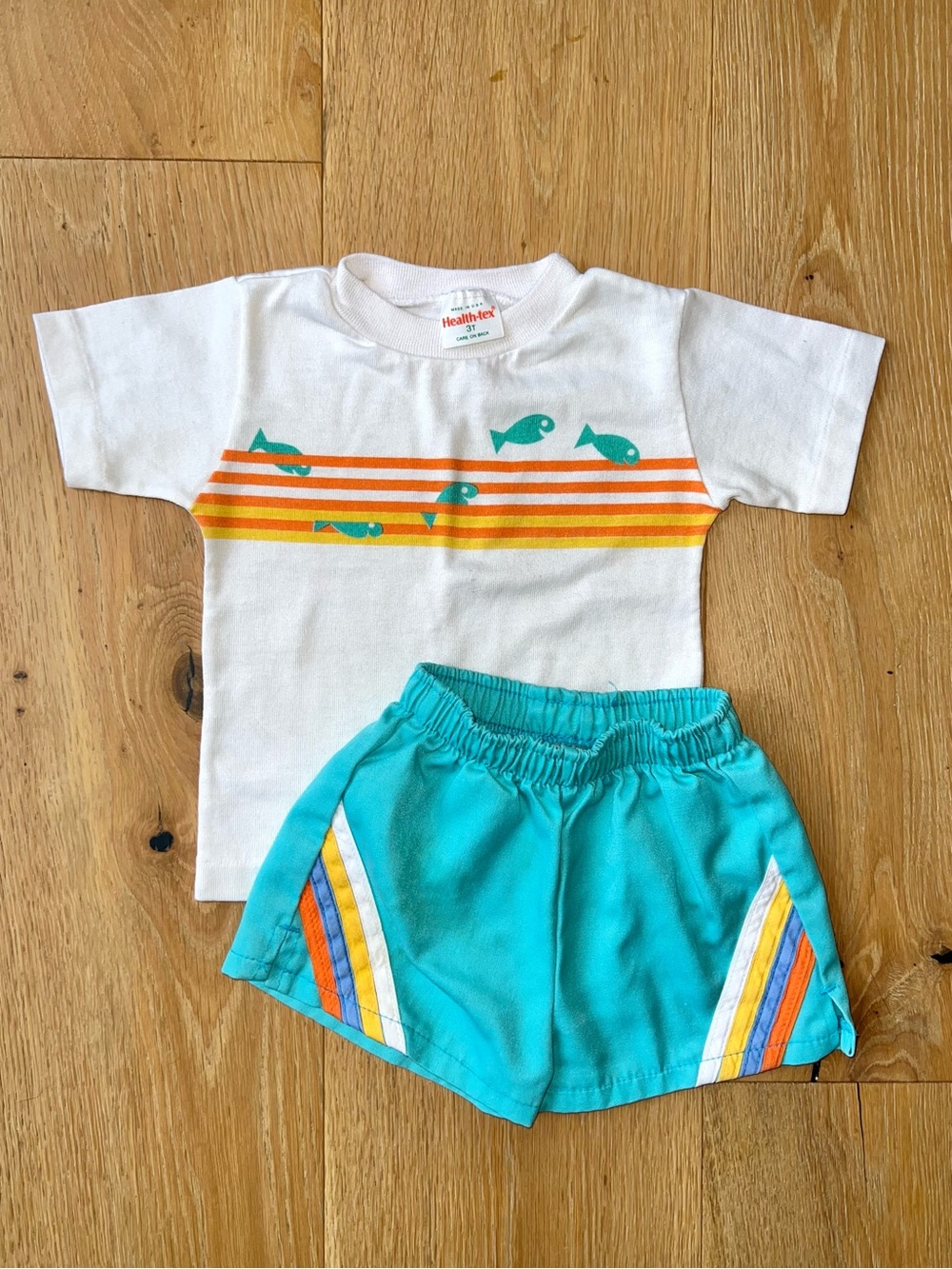 Vintage Healthtex Fish Tee and Swim Shorts